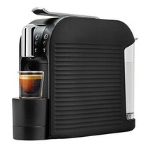 K-FEE 710205 웨이브 커피 캡슐 머신 1455와트 1리터 물탱크 컬러 하이글로스 블랙, 고광택 블랙, 우유 거품기와 번들