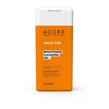 Acure 브라이트닝 클렌징 젤 밸류 사이즈 더 밝은 외관을 위한 100% 비건 석류 블랙베리 및 아사이 항산화 물질 풍부하고 매우 부드러움 모든 피부 타입 슈퍼프루트