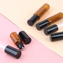 롤러볼 유리 공병 향수 화장품 오일 액체 앰플 탈모약, 제품선택, 갈색 - 10ml