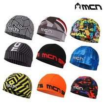 MCN 빠른땀흡수 메쉬 스컬캡 모음 싸이클 자전거모자, 03 블랙 옐로우