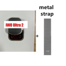 IWO 시계 2 49m H11 SmartWatch 스마트 워치 시리즈 8 남성용 49MM NFC 방수 PK MT8, [01] 1PCS(iwo ultra 2), [09] silver metal
