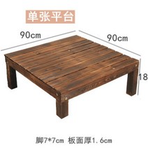 조립식 평상 마루 원목 캠핑 낚시 피크닉 마당 야외 테라스 정원 옥상 방부목 탄화목, 플랫폼 (90x90x18cm)