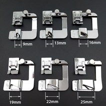 국내 재봉틀 발 노루발 1 개 13 19 22mm 형제 가수 바느질 액세서리용 밑단 발, 01 1pcs_06 22mm