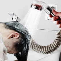 애견샤워 녹제거 2모드전환 수압조절 세면대 샤워기 다이소 욕실청소 다용도샤워기, A투명볼
