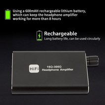 헤드폰앰프 미니앰프 dac 오디오 16-300Ohm 휴대용 앰프 배터리 블루투스 호환 2 단계 게인 스위치 MP3 컴, 한개옵션0
