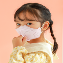 고양이 마스크 어린이 새부리형 유아 야옹이 귀여운 컬러마스크 KF94 캐릭터 키즈 5매, 연핑크5매, 5개, 5개