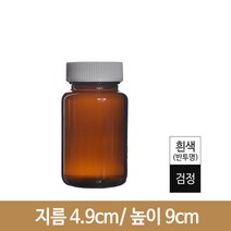 유리병 시약 100 플라스틱캡(PG), 검정, 1개