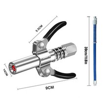 구리스주입기 그리스건 구리스펌프 10000 psi 커플러 이중 핸들 스테인레스 오일 퀵, 호스가 있는 유형 c