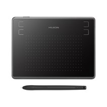 huion h430p 그래픽 드로잉 디지털 태블릿 서명 펜 태블릿 osu 게임 태블릿(배터리 없는 스타일러스 펜 포함), 협력사, 검은색