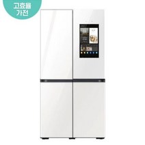 삼성전자 비스포크 4도어 프리스탠딩 패밀리허브 냉장고 RF85B95E1APWP (839L 글램화이트)_, 단품