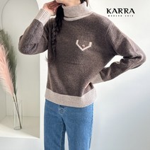 카라 KARRA 라인포켓배색폴라니트 KB2WKN152A