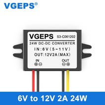 차량용 220v 인버터 캠핑용 6V to 12V DC 전원 공급 장치 전압 조정기 변환기 5-11V 자동차 부스터 모듈, 02 6V to 12V 2A_01 6V_01 12V