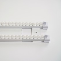 커튼부자재 이중 커튼레일 화이트