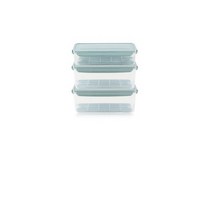 제오닉 나누담 직사각 물받이 밀폐용기 1700ml + 3000ml x 2p 세트, 10세트, 1700ml (1P) 3000ml (2p)
