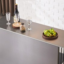 홈바 아일랜드식탁 메탈그레이 헤어라인 테이블상판 1200X400 DIY, 단품