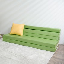 더블샵 듀얼PU 5단 접이식 매트리스 쇼파베드, PU그린