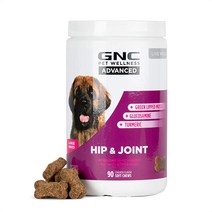 강아지 관절 영양제 관절약 보조제 GNC for Pets 고급 개 보충제 60 또는 90 Ct - 비타민 건강 을 위한 애완동물 애완 동물 진정 등을 껌 미국 제조, [01] 60 Count, [06] 소화