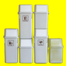 60L 가정 적층 휴지통 모리 40L 분리수거함 4p 재활용, 1개, 모리 휴지통 (40L 화이트2p+블랙2p)