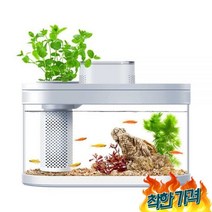 어항 진주린키우기 아크릴 관상용새우 금붕어 베타 화분 수조, 흰색(피더 포함)