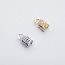 악세사리 고정캡 3단캡7mm 마감장식(10개)악세사리부자재 목걸이만들기 팔찌재료 끈마감장식, OR(실버)