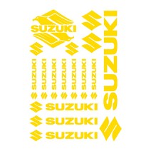 스즈키 로고 데칼 스티커 오토바이 바이크 suzuki 튜닝 스티커, 유광노랑
