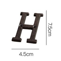 주택대문 상품!!! 레트로 스타일 식료품 주철 금속 크리에이티브 DIY 집 문패 문자 기호, 24 H