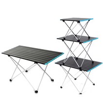 접이식 경량 캠핑 롤테이블 등산 낚시 백패킹 식탁, 하늘색