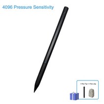 스타일러스 펜 Microsoft Surface Pro 8 7 6 4 3 X 노트북 Go ASUS HP 에이서 1024/4096 커패시 티브 연필, 한개옵션1, 01 4096 Pressure Black