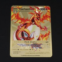 리자몽 포켓몬 메탈 골드 카드 뮤츠 EX GX 피카츄 레어 플레이잉 아이언 레터 브맥스 솔갈레오 컬렉션 183200HP, 12