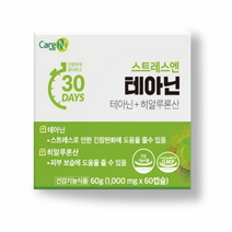 케어엔 스트레스엔 테아닌 1000MG X 60캡슐 X 1박스 히알루론산 L테아닌