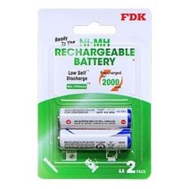 FDK AA충전지 2알 2000mAh 건전지