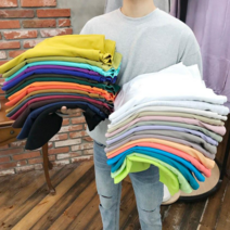 20수 라운드 부드러운면 오버핏 가벼운 긴팔 무지티셔츠(31컬러)