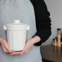 냄새차단 밀폐형 주방 냉장고 음식물 휴지통 위생적인, 보더 휴지통 베이지