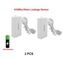 누수탐지기 수도누수탐지기 수위 누수 센서 및 배터리 넘침 감지기 알람 보안 작동 SONOFF RF Bridge eWel, 2PCS Sensor