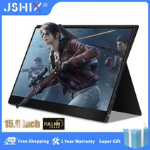 포터블 서브 터치 휴대용 모니터 jshix 14 15.6 인치 1080p 풀 hd ips 게임용 노트북 용 두 번째 ps4 스위치 스마트 커버가있는 xbox 디스플레이, 14.1인치