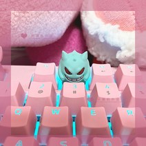 키보드 키스킨 키켑 PBT 키캡 포켓몬 겐가 애니메이션 만화 Esc Diy 패딩 교체 가능한 기계식 액세서리 1 개, [02] gengar 3, [01] Cherry MX Axis