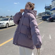 위위브렌 겨울 오버핏 하이넥 후드 패딩점퍼 빅사이즈 숏패딩점퍼