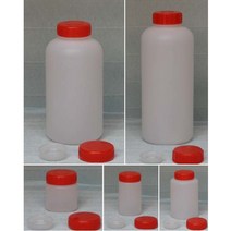 PE 플라스틱 중구 샘플병 50 100 250 500ml 1L 리터, 1L (빨강캡), 1개