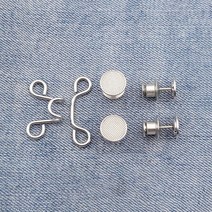 루루상회 매직 수선 고리 대형 셀프 단추 다이어터, 벌집화이트 6쌍