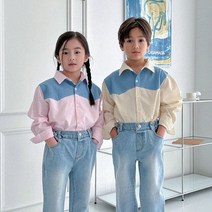 클라우드배색셔츠 봄 아기셔츠 유아남방 북유럽아동복