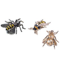 3pcs 새로운 스타일 빈티지 꿀벌 브로치 유니섹스 곤충 금속 브로치 핀 여성과 남성 보석 작은 꿀벌 배지 패션 쥬얼리
