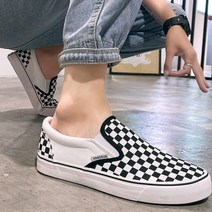체커보드 슬립온 남여공용 봄 커플 운동화 / 여름 데일리 신발 코디 가벼운