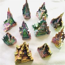 BISMUTH 비스무트 천연 석 무지개 광 크리스탈 금속 광물 표본 도매, 3.5g