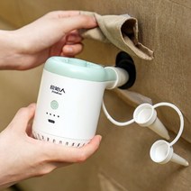 아셀아멘 휴대용 캠핑 전동 에어 펌프 공기 주입기 미니 무선 충전식 자충 매트 바람 넣기 빼기 ASHER011, 블루