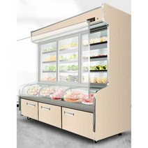 야채 과일 냉장고 쇼케이스 오픈 진열대 업소용 셀프, 1.6m 3온도 3실 플래그십 적층모델
