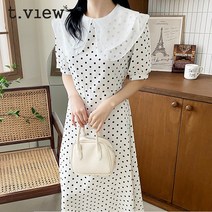 티뷰 쉬폰겹카라도트원피스_V3A-VOP052