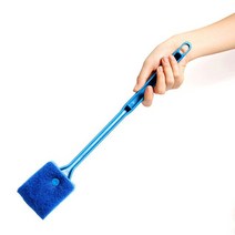 수족관 청소 40cm 수족관 물고기 양면 스폰지 청소 브러시 스크러버 가정용 액세서리 도구