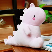 귀여운 뚱뚱한 공룡 플러시 애착인형 봉제인형 쿠션 베개, 분홍색_30cm
