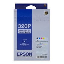 엡손 T320 T320070 PM-401 프리미엄정품잉크, 정품 T320P_4색일체형 잉크+포토용지, 1개