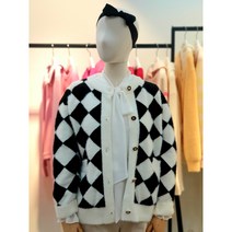 코인코즈 아가일 패턴 가디건 DK2WD604